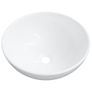 vidaXL Lavandino Bianco 28x28x10 cm Ceramica