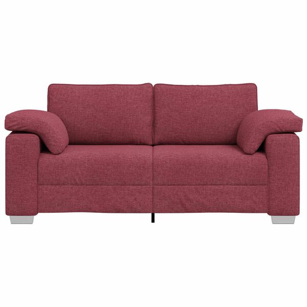 vidaXL Divano Rosso Vino 180 x 77 x 82 cm Tessuto