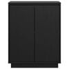 vidaXL Credenza Nera 60x34x75 cm in Legno Massello di Pino