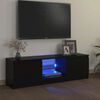 vidaXL Mobile Porta TV con Luci LED Nero 120x30x36 cm