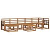 vidaXL Set di divani da esterno 8 pz Naturale Legno di Acacia Massello