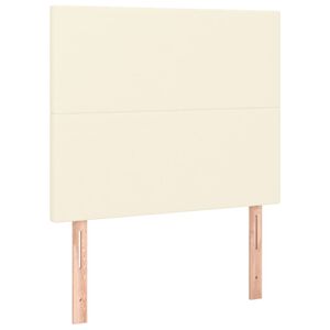 vidaXL Testiera Crema 90x5x118/128 cm Similpelle