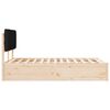 vidaXL Letto con Testiera Rivestita Nero 120 x 190 cm Pino massello