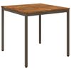 vidaXL Tavolo da cena da giardino Naturale e Caff&egrave; 80 x 80,5 x 75 cm