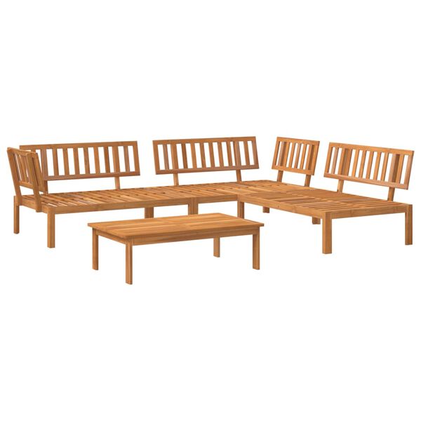 vidaXL Set Divano Pallet da Giardino 4 pz in Legno Massello di Acacia