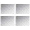 vidaXL Gradini per Scale 4 pz 70 x 50 cm Argento Alluminio