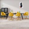 vidaXL Sedie da Pranzo Girevoli 6 pz in Velluto Giallo