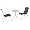 vidaXL Set da Bistrot 3 pz in Acciaio Nero