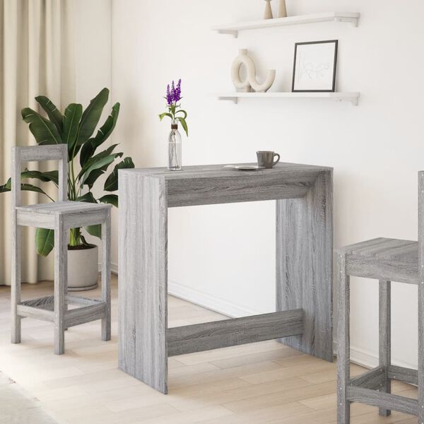 vidaXL Tavolo da Bar Grigio Sonoma 102x50x103,5cm in Legno Multistrato
