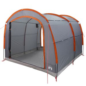 vidaXL Tenda 268 x 240 x 191 cm Grigio e arancione Poliestere