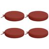 vidaXL Cuscini per Seduta SOEST 4 pz 100% Poliestere Rosso &Oslash; 35 x 7 cm
