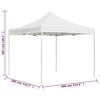 vidaXL Gazebo Professionale Pieghevole in Alluminio 3x3m Bianco