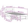 vidaXL Struttura del letto Marrone cerato 90 x 200 cm Pino massello