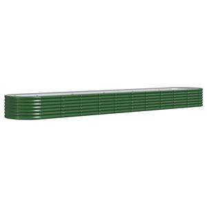 vidaXL Letto Giardino Acciaio Zincato 440x80x36 cm Verde