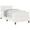 vidaXL Letto a molle Crema e Bianco 193 x 90 x 88 cm