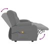 vidaXL Divano Massaggio 4 Posti con Portabicchieri Grigio Similpelle