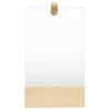 vidaXL Specchio da Parete in Legno Massello di Pino 23x39,5 cm