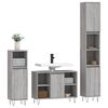 vidaXL Set Mobili da Bagno 3 pz Grigio Sonoma in Legno Multistrato