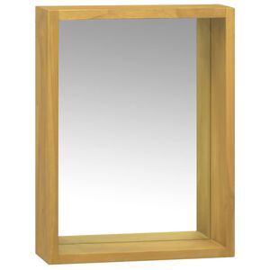 vidaXL Mobile a Specchio 30x10x40 cm in Legno Massello di Teak