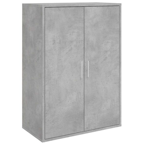 vidaXL Credenze 2 pz Grigio Cemento 60x31x84 cm in Legno Multistrato