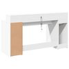 vidaXL Scrivania con Luci LED Bianca 160x55x91 cm in Legno Multistrato