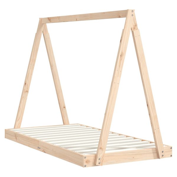 vidaXL Giroletto per Bambini 80x160 cm in Legno Massello di Pino