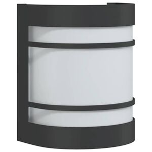 vidaXL Applique da Esterno Nera in Acciaio Inossidabile