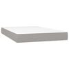 vidaXL Materasso a Molle Insacchettate Rigidit&agrave; Media Grigio Chiaro 120x200x20 cm