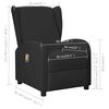 vidaXL Poltrona Alzapersona Massaggio Wing Back Nera in Similpelle