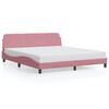 vidaXL Giroletto con Testiera Dover Rosa 180x200 cm Velluto