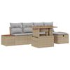 vidaXL Set Divano da Giardino 6 pz Beige polyrattan