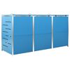 vidaXL Copribidone per Spazzatura Triplo 207x77,5x112,5cm Acciaio Inox