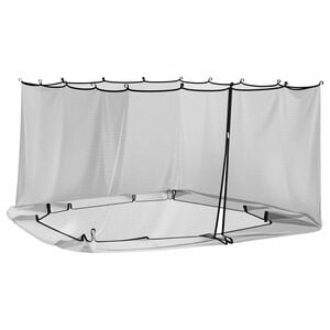 vidaXL Zanzariera per gazebo 220 mesh Nero 3,6 x 3 x 2 m Poliestere