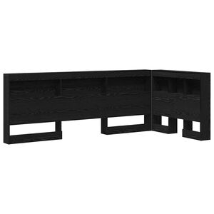 vidaXL Testata contenitore Rovere Nero 75 cm Legno multistrato