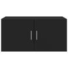 vidaXL Mobile a Parete Nero 80x42,5x40 cm in Legno Multistrato