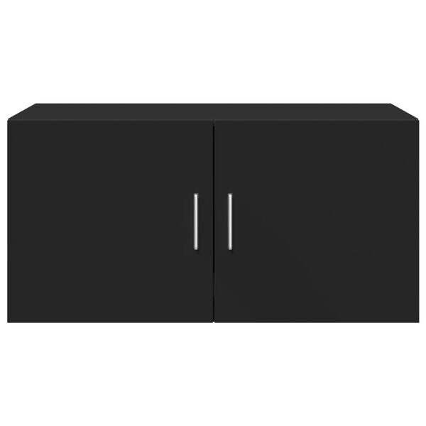 vidaXL Mobile a Parete Nero 80x42,5x40 cm in Legno Multistrato