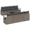 vidaXL Set di divani con cuscino 7 pcs Grigio polyrattan
