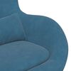 vidaXL Sedia Egg con Pouf with Footstool Blu Velluto