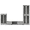 vidaXL Set mobile TV con porta FLORIN Grigio cemento Legno multistrato