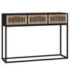 vidaXL Tavolino Consolle Nero 105x30x75 cm Legno Multistrato e Ferro