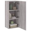 vidaXL Mobile TV Parete Grigio Sonoma 40,5x30x90 cm Legno Multistrato