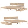 vidaXL Giroletto con Cassetti 180x200 cm in Legno Massello di Pino