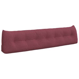 vidaXL Cuscino per Schiena Rosso Vino 200 x 24 x 50 cm Tessuto