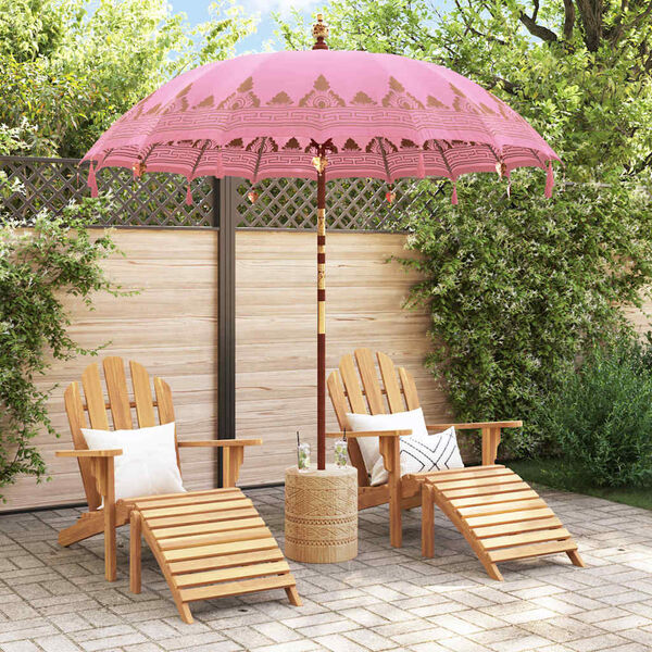 vidaXL Parasol Balinese Rosa 215 x 215 x 260 cm