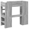 vidaXL Struttura letto a castello con scrivania Grigio Sonoma
