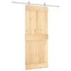 vidaXL Porta scorrevole Naturale e Bianco 85 x 210 cm