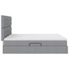 vidaXL Letto con Contenitore con materasso Grigio chiaro 180 x 200 cm