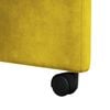 vidaXL Sedie da Pranzo con Ruote 2 pcs Giallo 58 x 67 x 97 cm Velluto