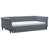 vidaXL Divano Letto Estraibile Cassetti Grigio Scuro 100x200cm Velluto