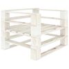 vidaXL Poltrona da Giardino su Pallet in Legno Bianco